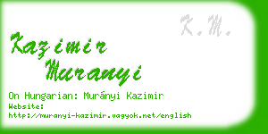kazimir muranyi business card